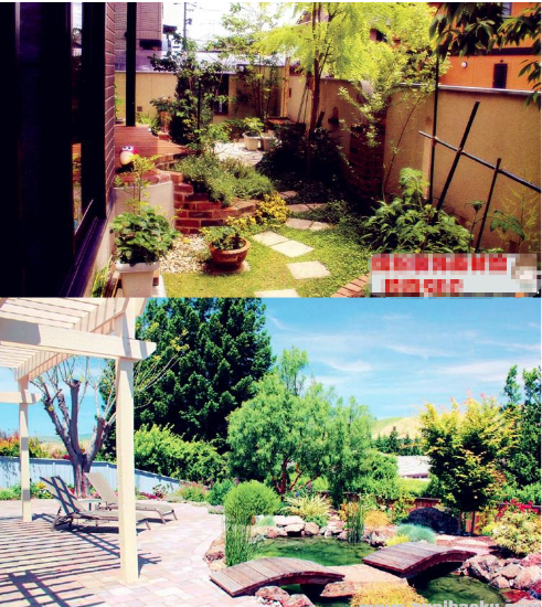 别墅户外日式庭院花园景观日本家居花园禅景观实景图片设计素材
